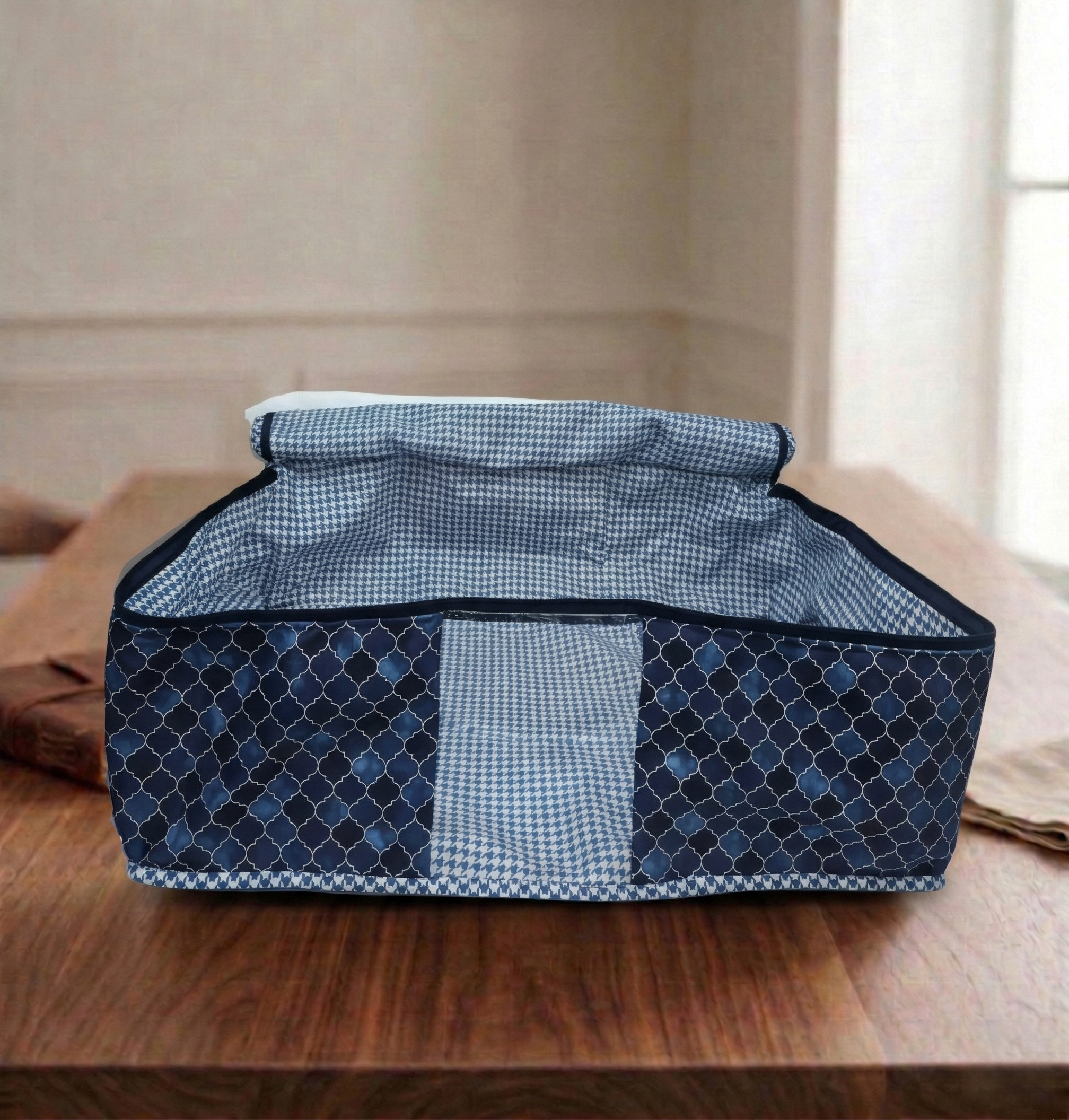 INDIGO MOSAIC PRINT  Lehenga Organizer