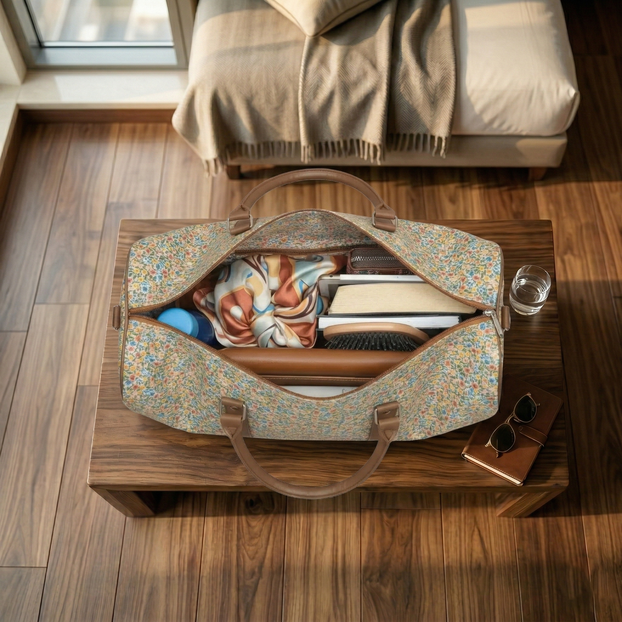 MEADOW BLOSSOM PRINT DUFFEL BAG
