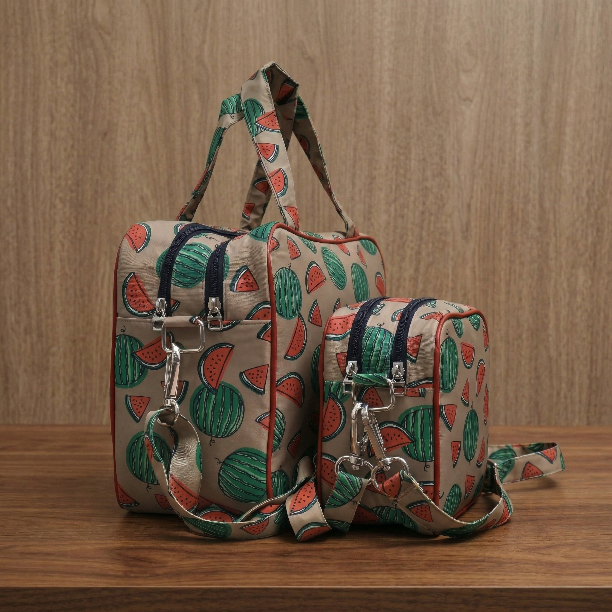 SUMMER MELON PRINT TRAVEL BAG