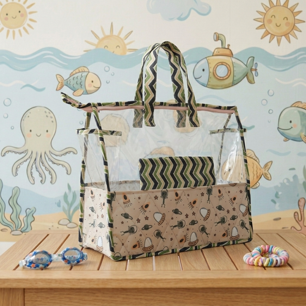 SPACE INVADERS PRINT Swimming Bag