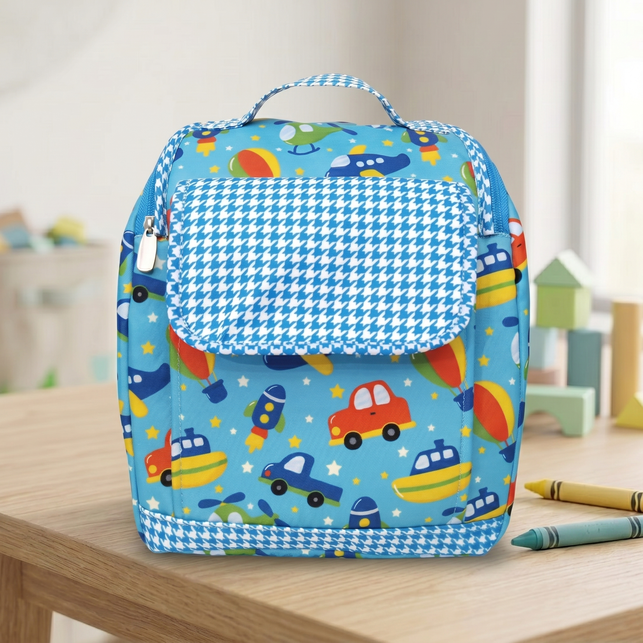 BLUE SKY TRAFFIC PRINT MINI EXPLORER BACKPACK