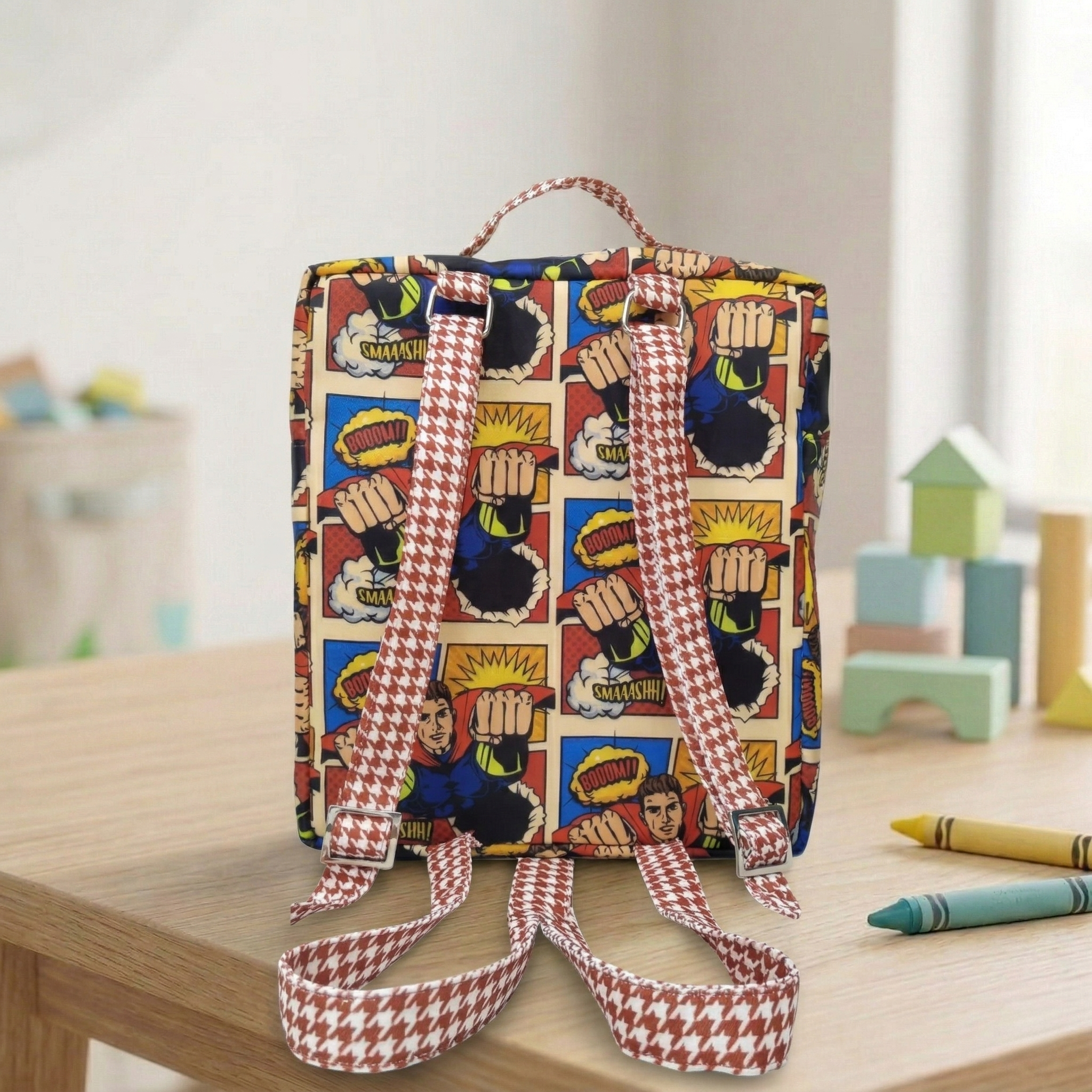 SUPER COMIC HERO PRINT KIDS BACKPACK