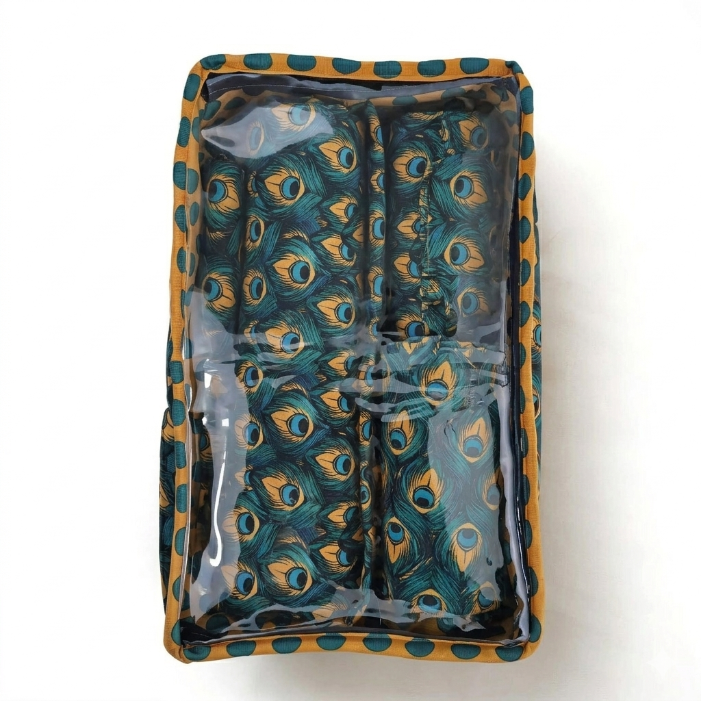 PEACOCK GLORY PRINT SMART BANGLE ORGANIZER