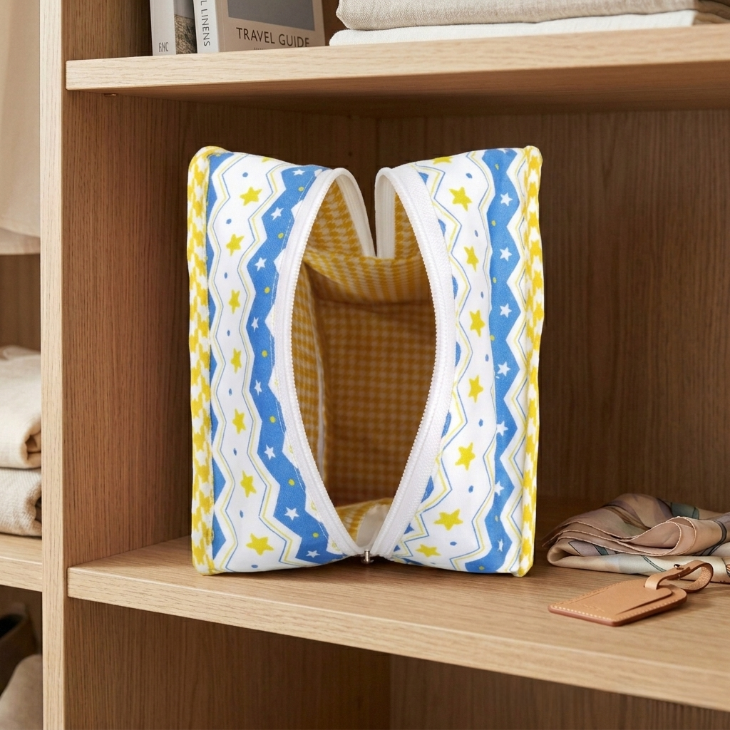 STARRY CHEVRON PRINT GRAND SHOE ZIP BOX