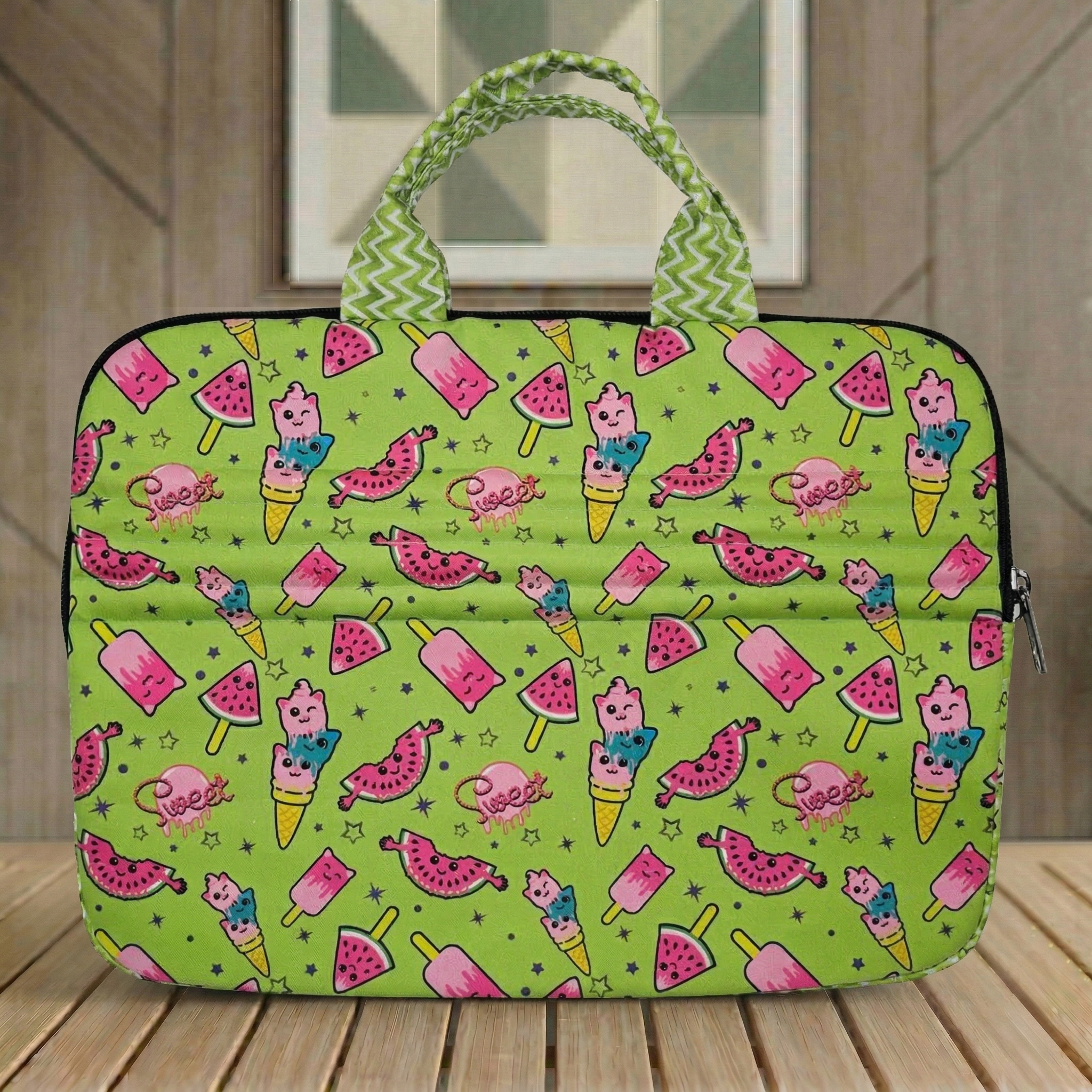 Tropical Bliss Print Laptop Bag