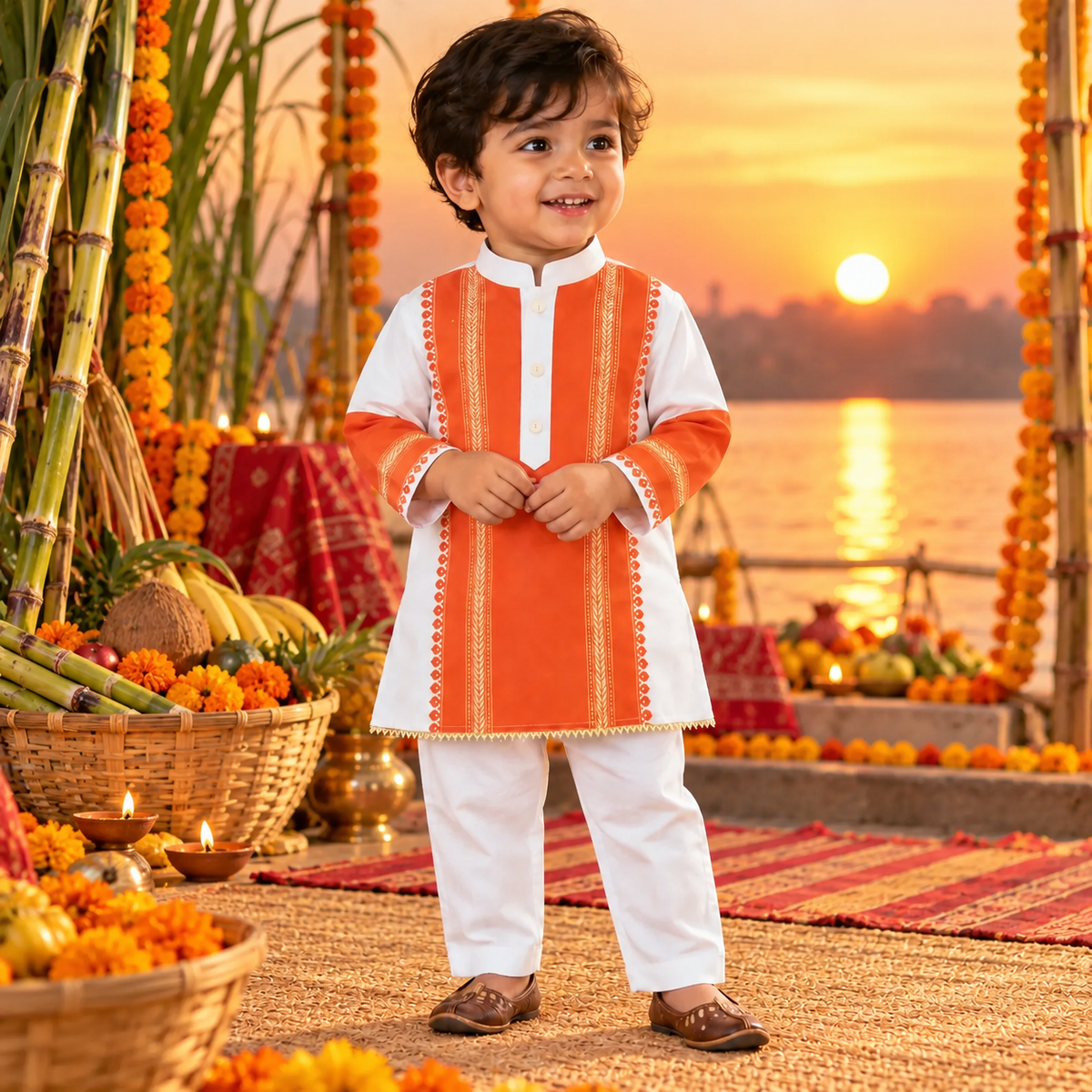Chhath Puja Heritage Kurta