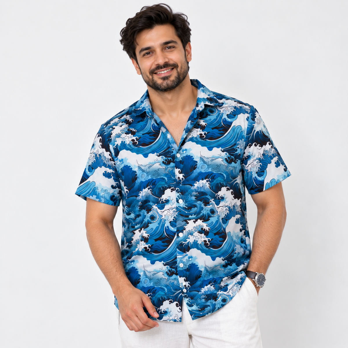 WATER WAVES PRINTED SHIRTS