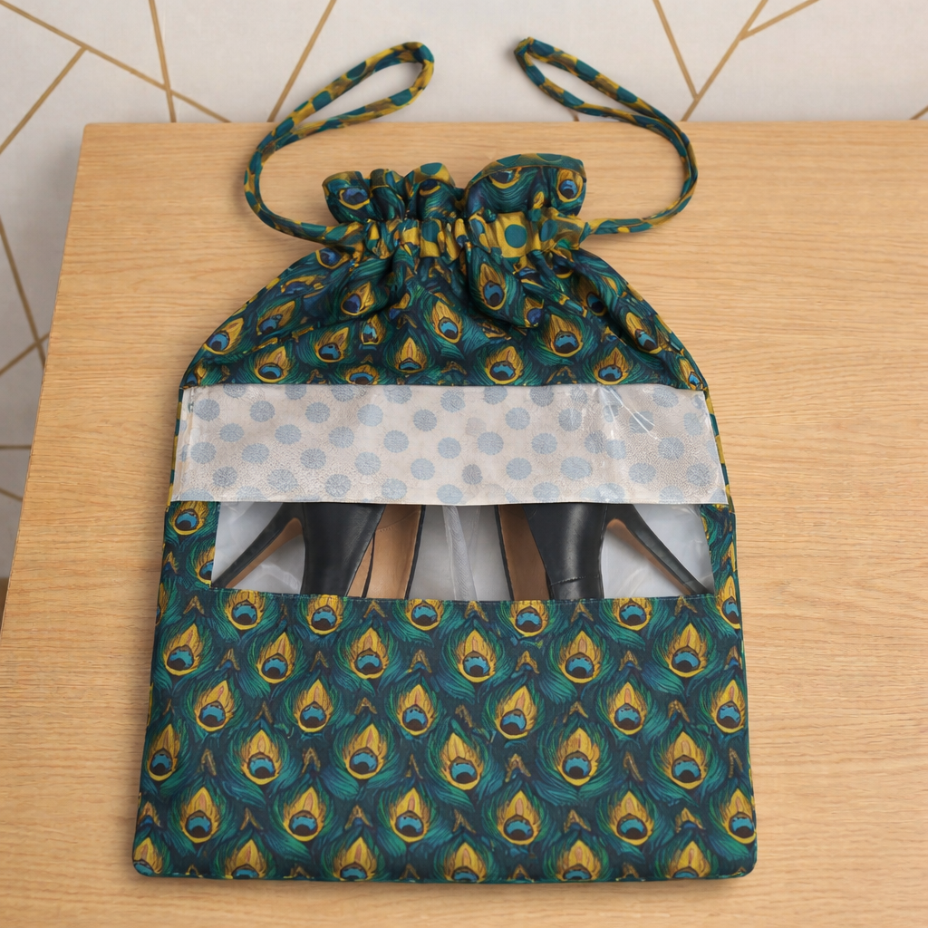 PEACOCK GLORY PRINT Heels & Sandals Cover