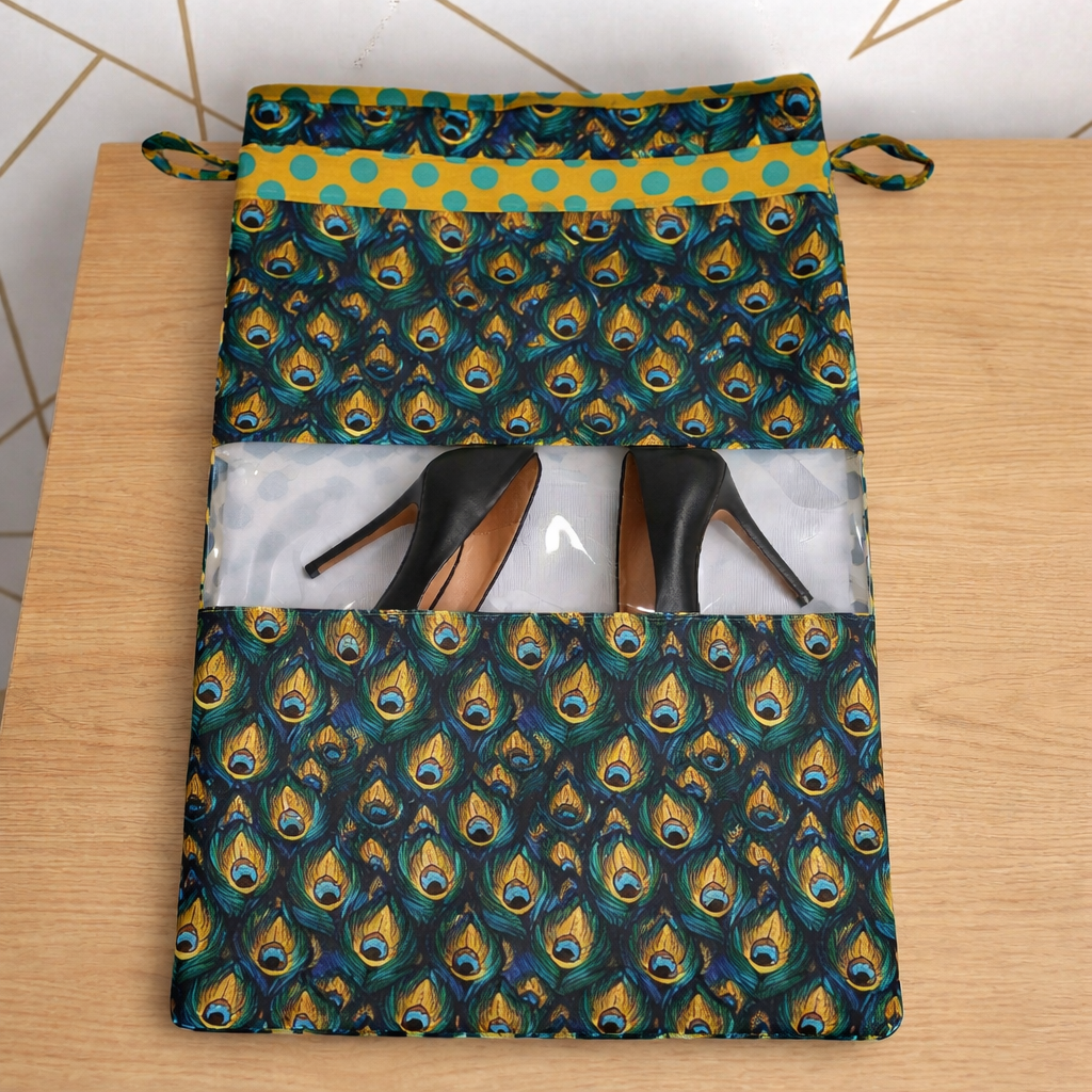 PEACOCK GLORY PRINT Heels & Sandals Cover