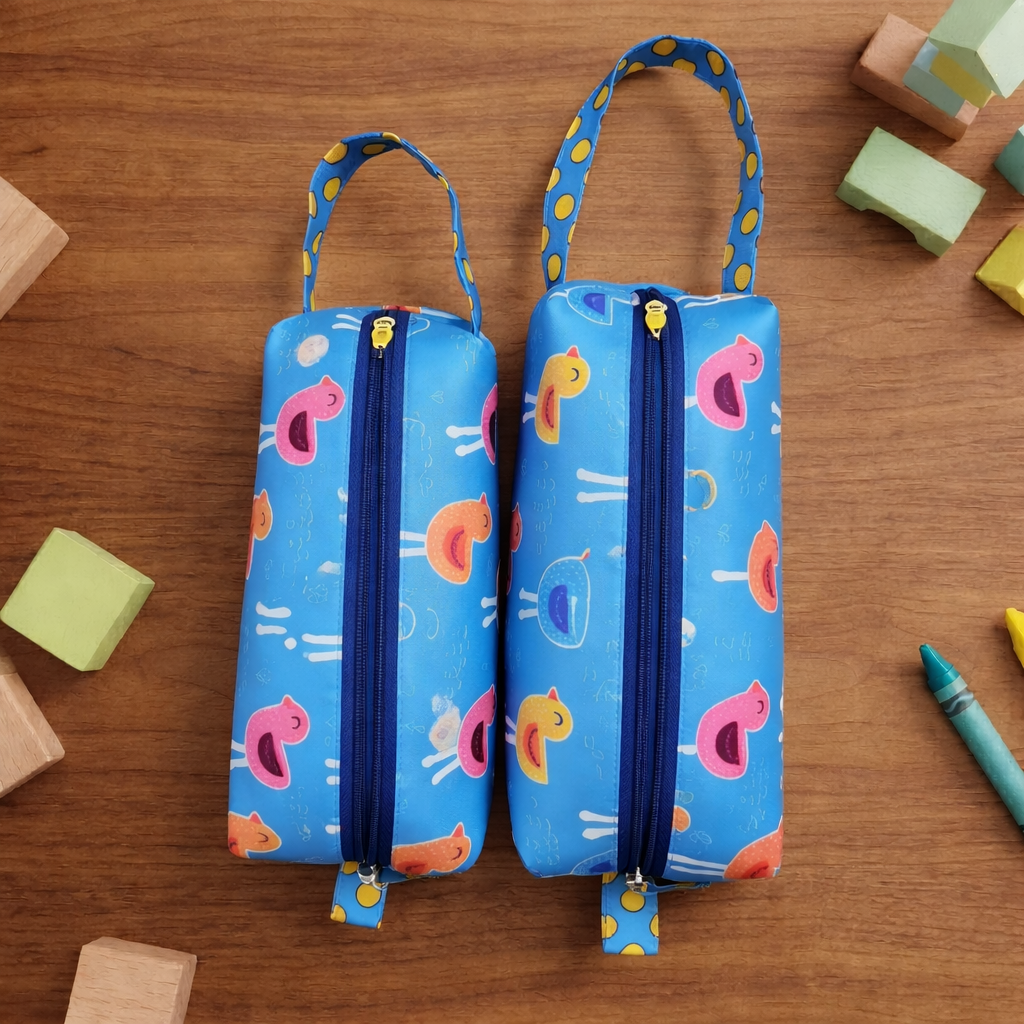 PLAYFUL BIRDS PRINT Maxi Pouch Set