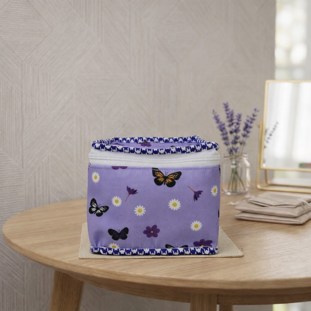 LAVENDER BUTTERFLY MEADOW PRINT EARRING ORGANIZER