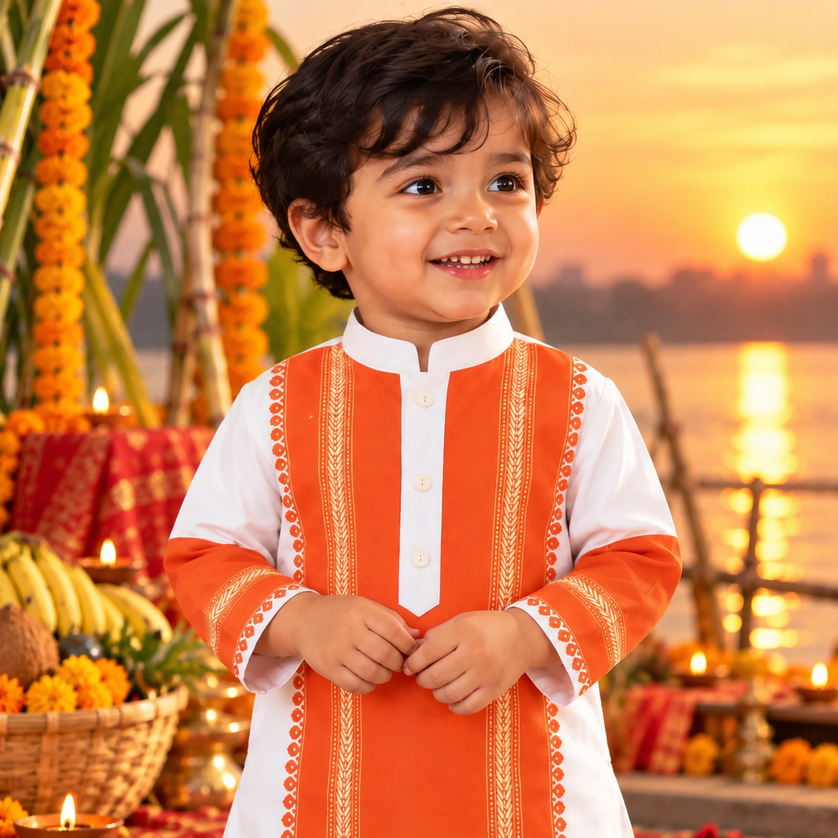 Chhath Puja Heritage Kurta