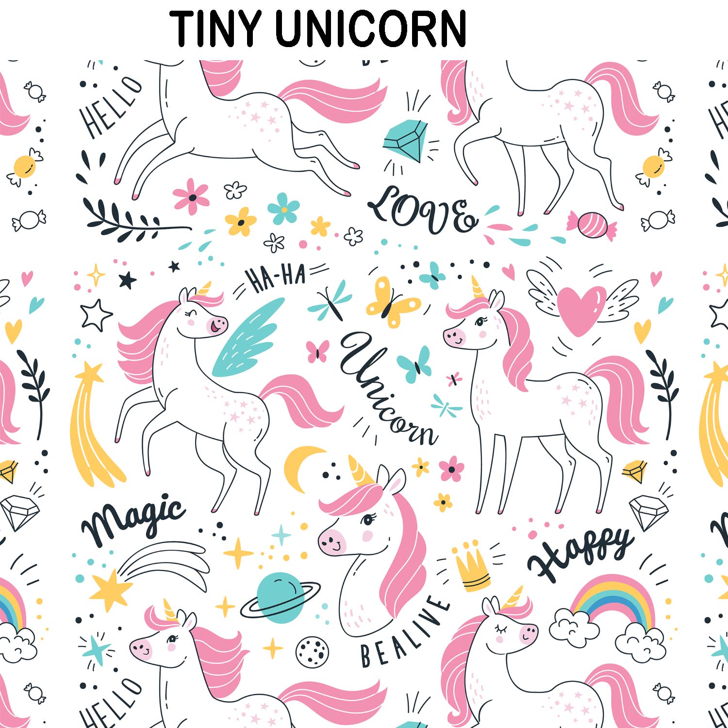 UNICORN PRINT KIDS DUFFEL BAG CUSTOMISER