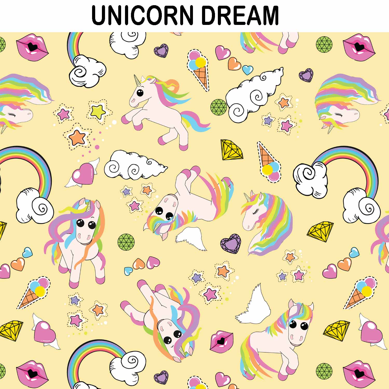 UNICORN PRINT KIDS DUFFEL BAG CUSTOMISER