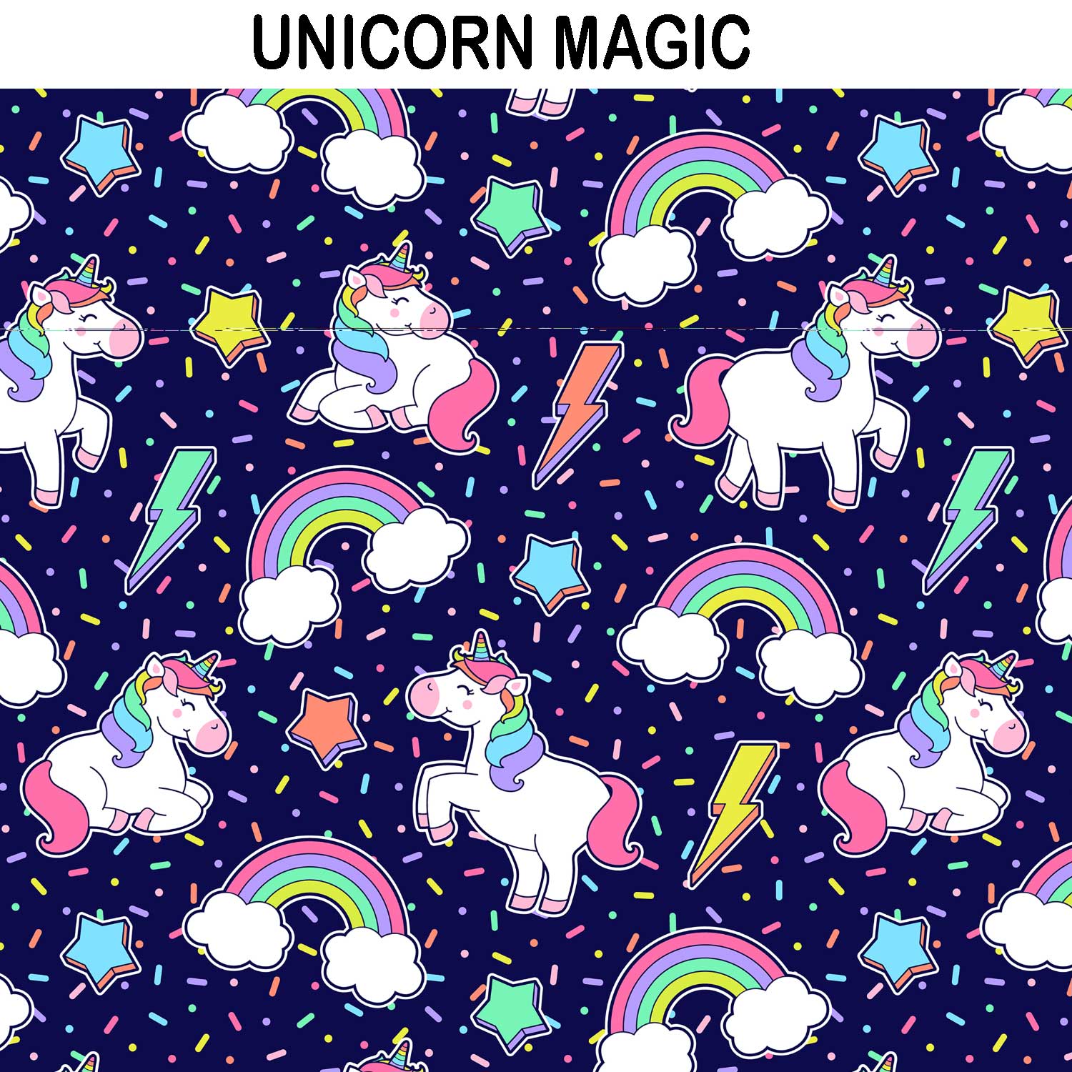 UNICORN PRINT KIDS DUFFEL BAG CUSTOMISER