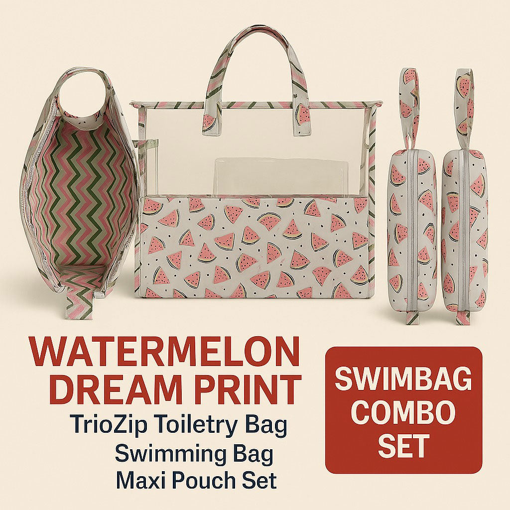 WATERMELON DREAM Print Swimming Bag Combo