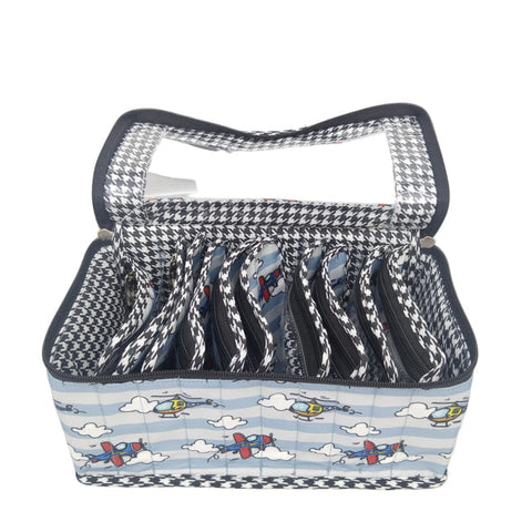CLOUD CRUISERS PRINT LUXE 10-POUCH EARRING ORGANIZER