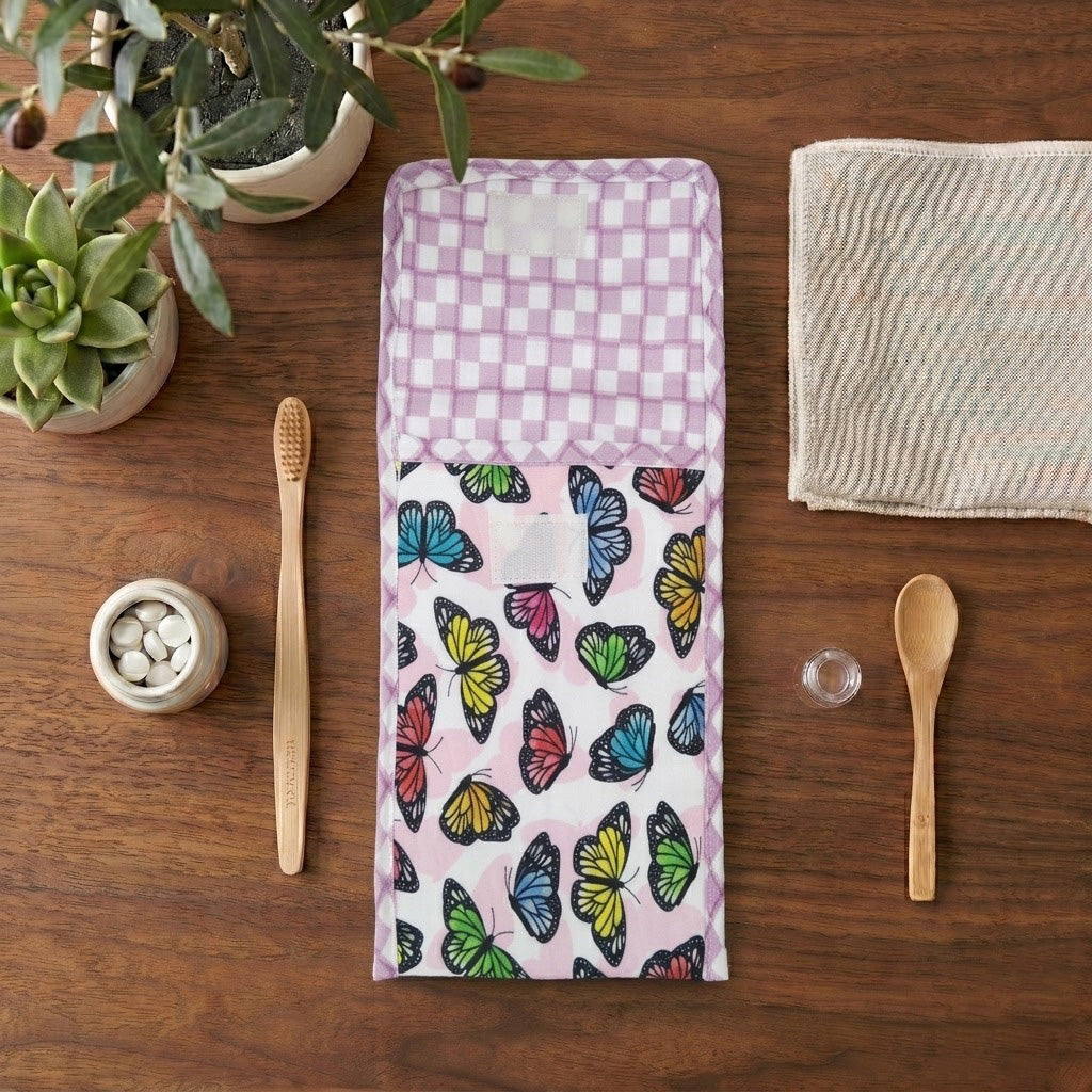 WING WHIMSY PRINT TRAVEL DENTAL KIT