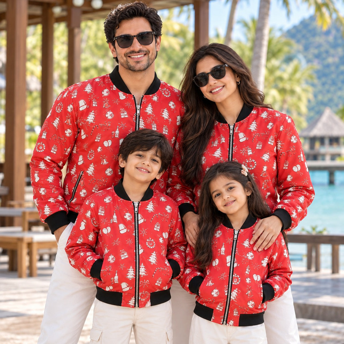 Jolly Red Escape Family Bomber Jackets