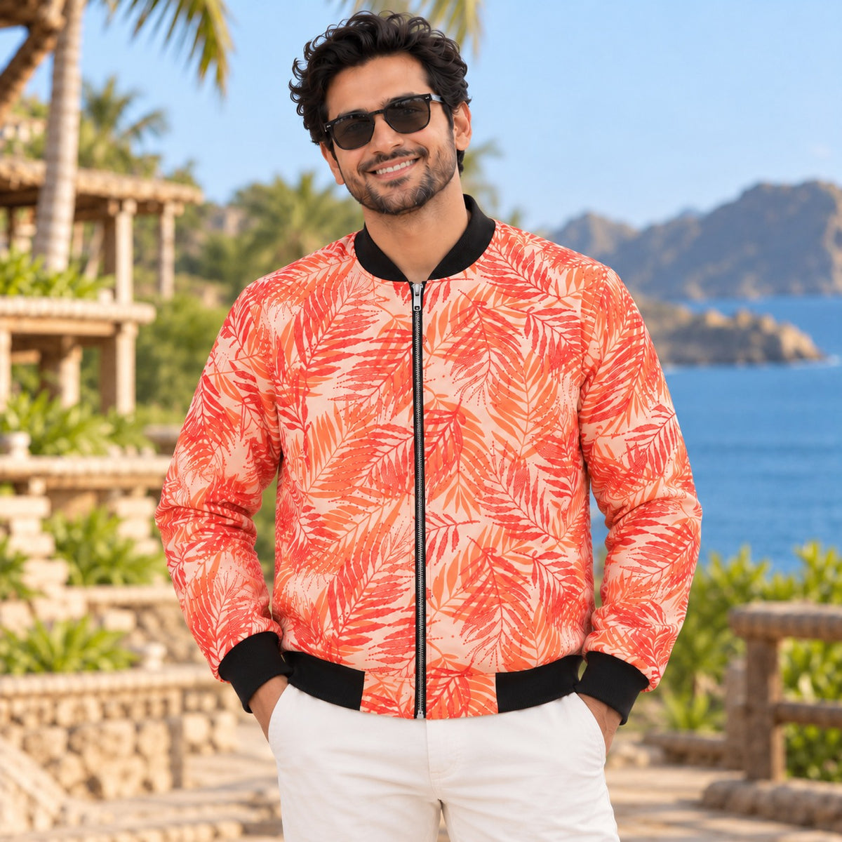 Pastel Fern Family Bomber Jackets