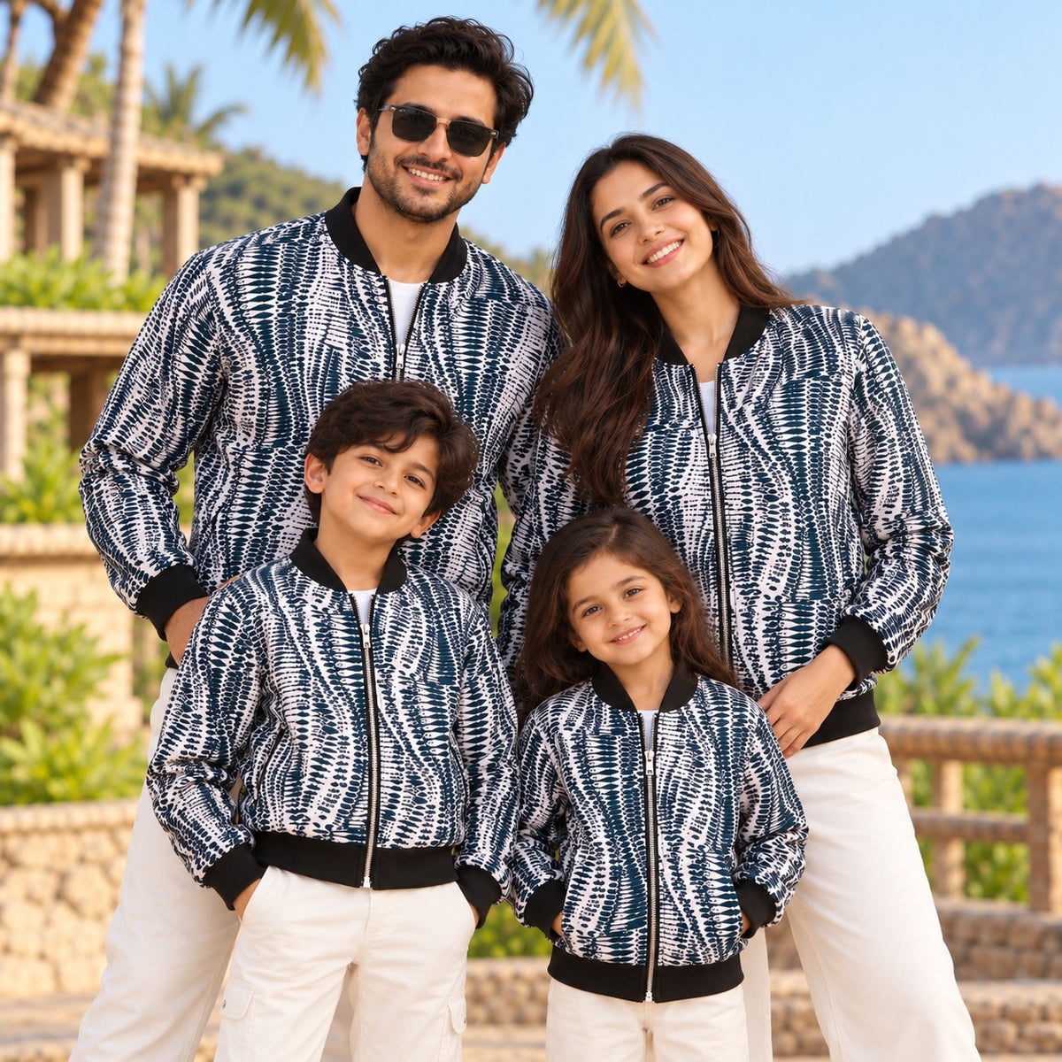 Dark Abstract Family Bomber Jackets