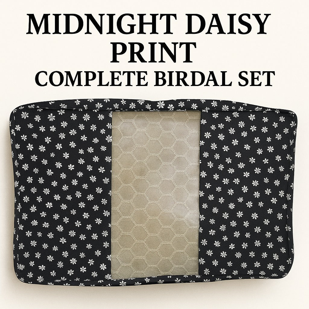 MIDNIGHT DAISY PRINT COMPLETE BIRDAL SET