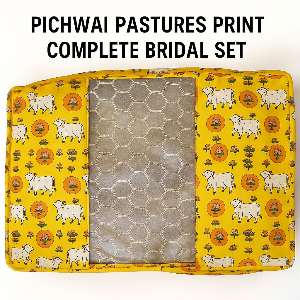 PICHWAI PASTURES PRINT COMPLETE BIRDAL SET