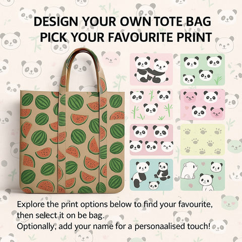 PANDA PRINT  EVERYDAY TOTE BAG Customiser