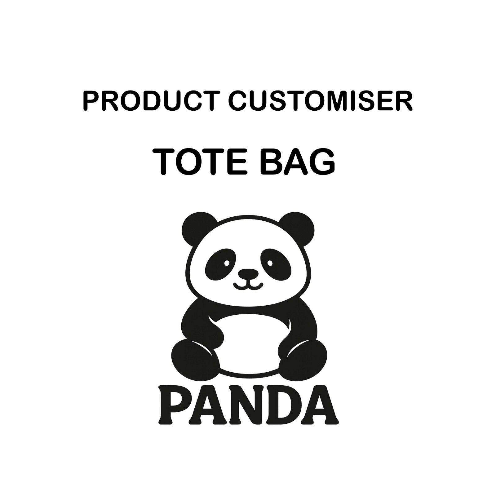 PANDA PRINT EVERYDAY TOTE BAG CUSTOMISER