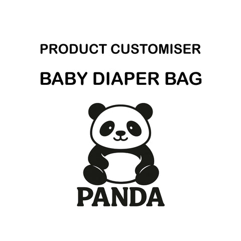 PANDA PRINT BABY DAIPER BAG CUSTOMISER