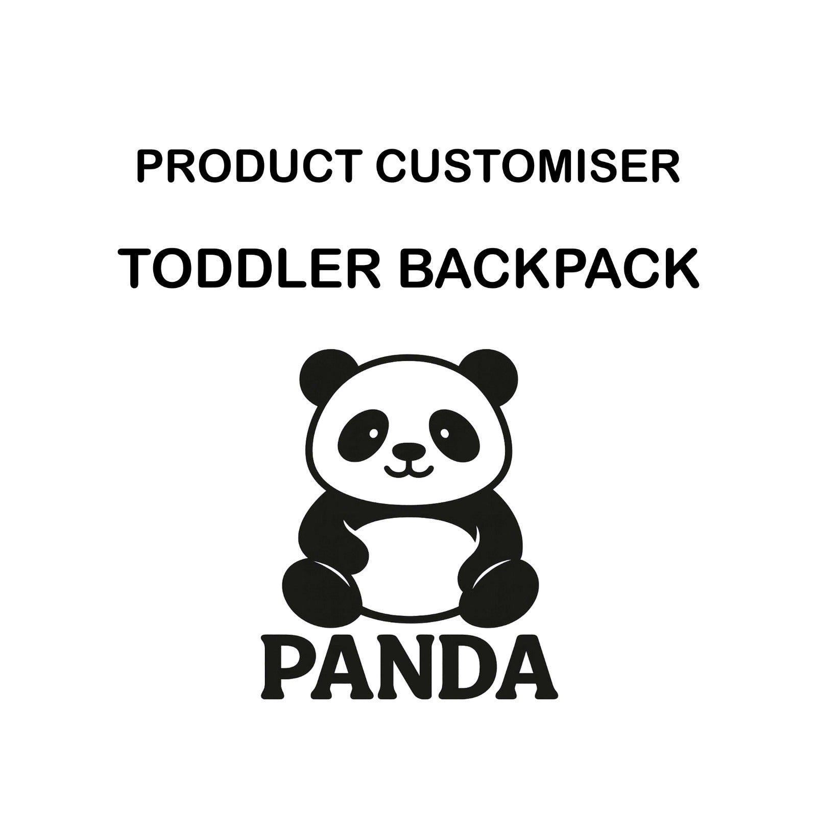 PANDA PRINT TODDLER BACKPACK CUSTOMISER