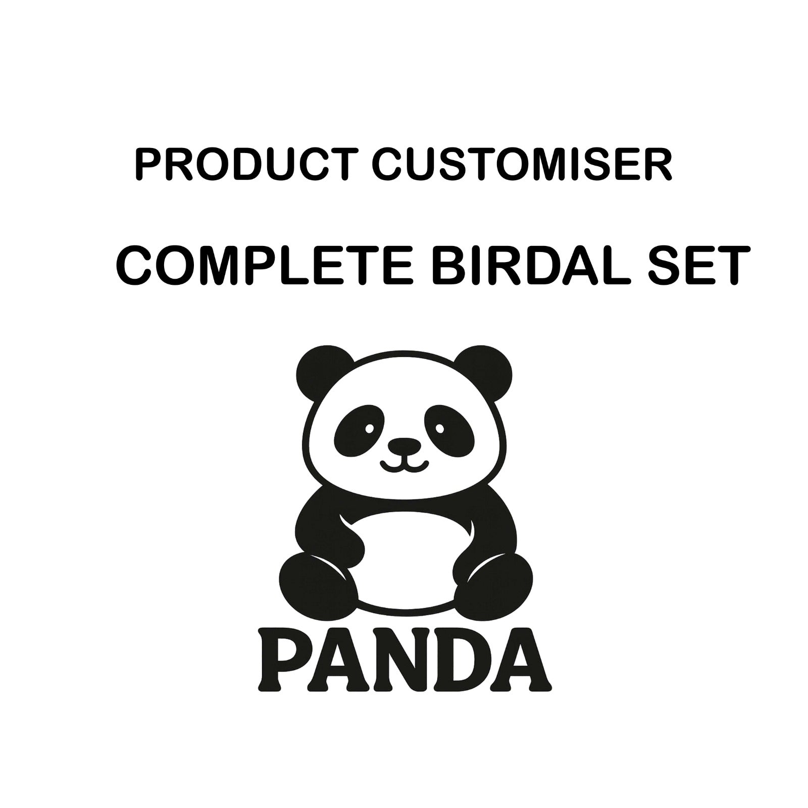 PANDA PRINT COMPLETE BIRDAL SET CUSTOMISER
