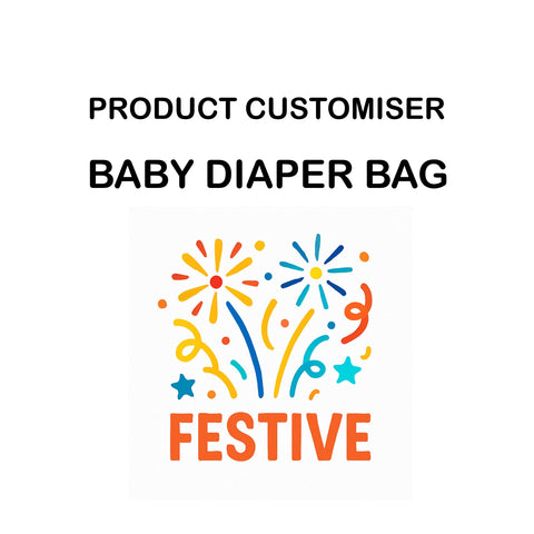 FESTIVE PRINT BABY DAIPER BAG CUSTOMISER