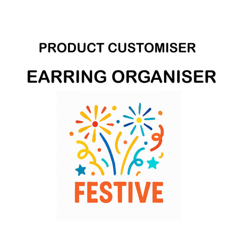 FESTIVE PRINT EARRING ORGANIZER CUSTOMISER