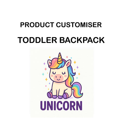 UNICORN PRINT TODDLER BAGPACK CUTOMISER