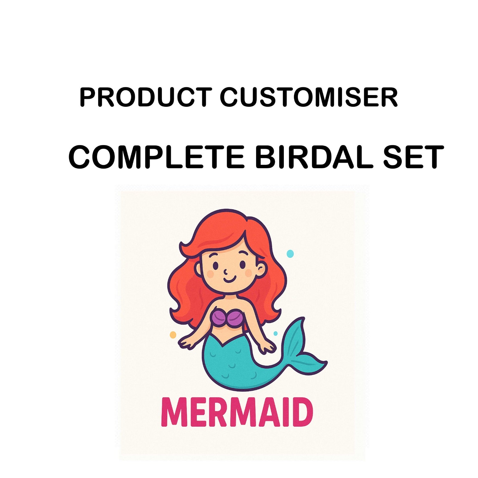 MERMAID PRINT COMPLETE BIRDAL SET