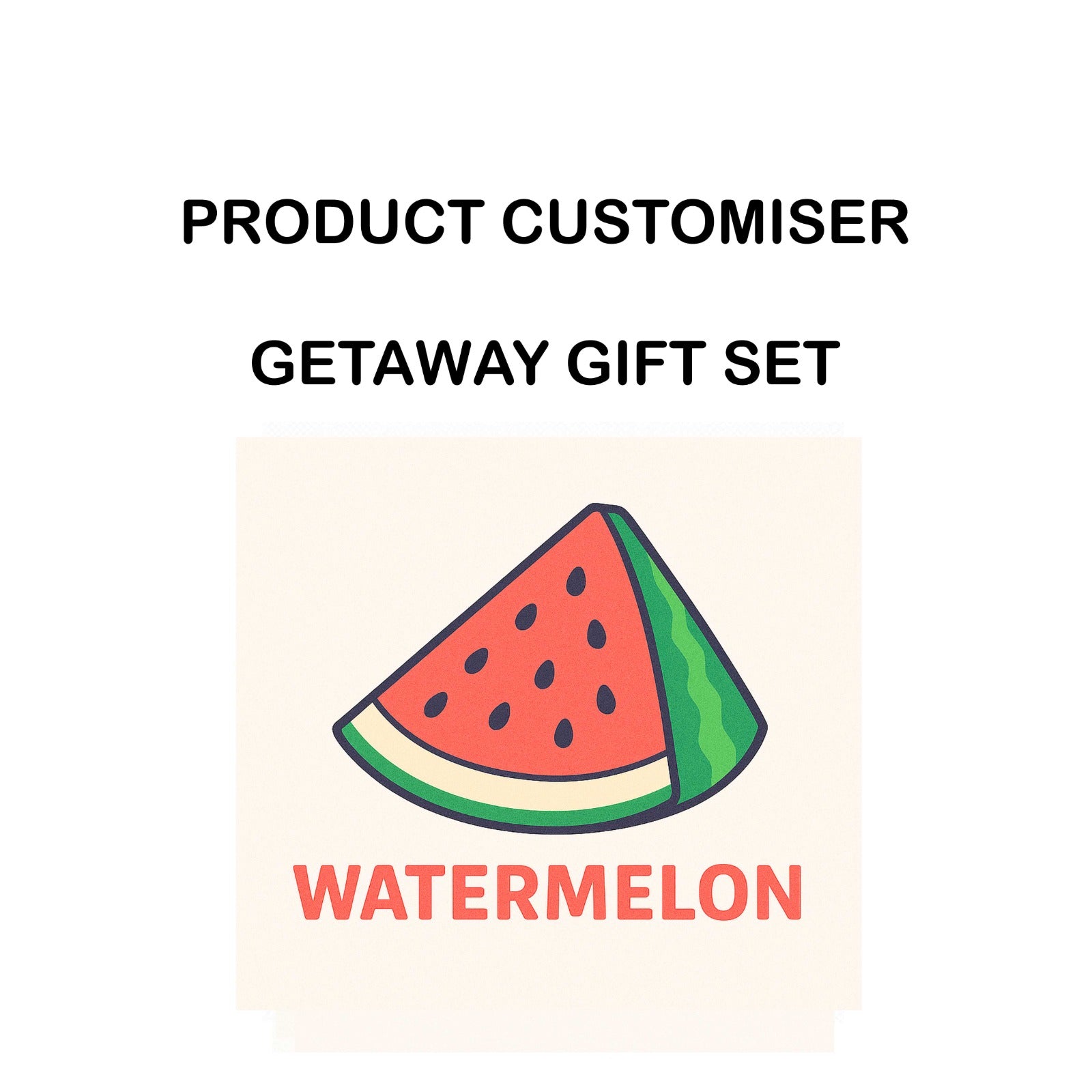 WATERMELONS PRINT GETAWAY GIFT SET CUSTOMISER