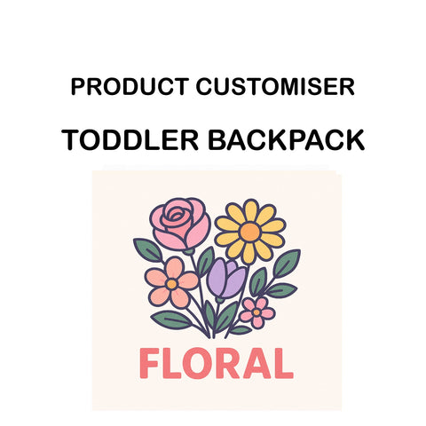 FLORAL PRINT Toddler Backpack  CUSTOMISER