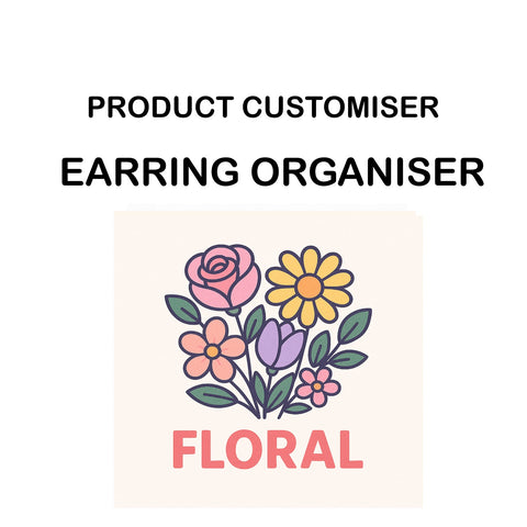 FLORAL PRINT EARRING ORGANIZER CUSTOMISER