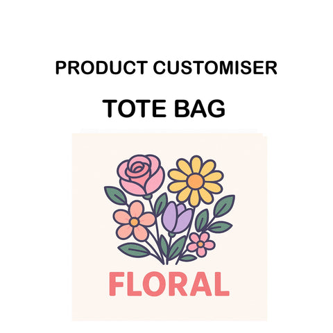FLORAL PRINT TOTE BAG CUSTOMISER