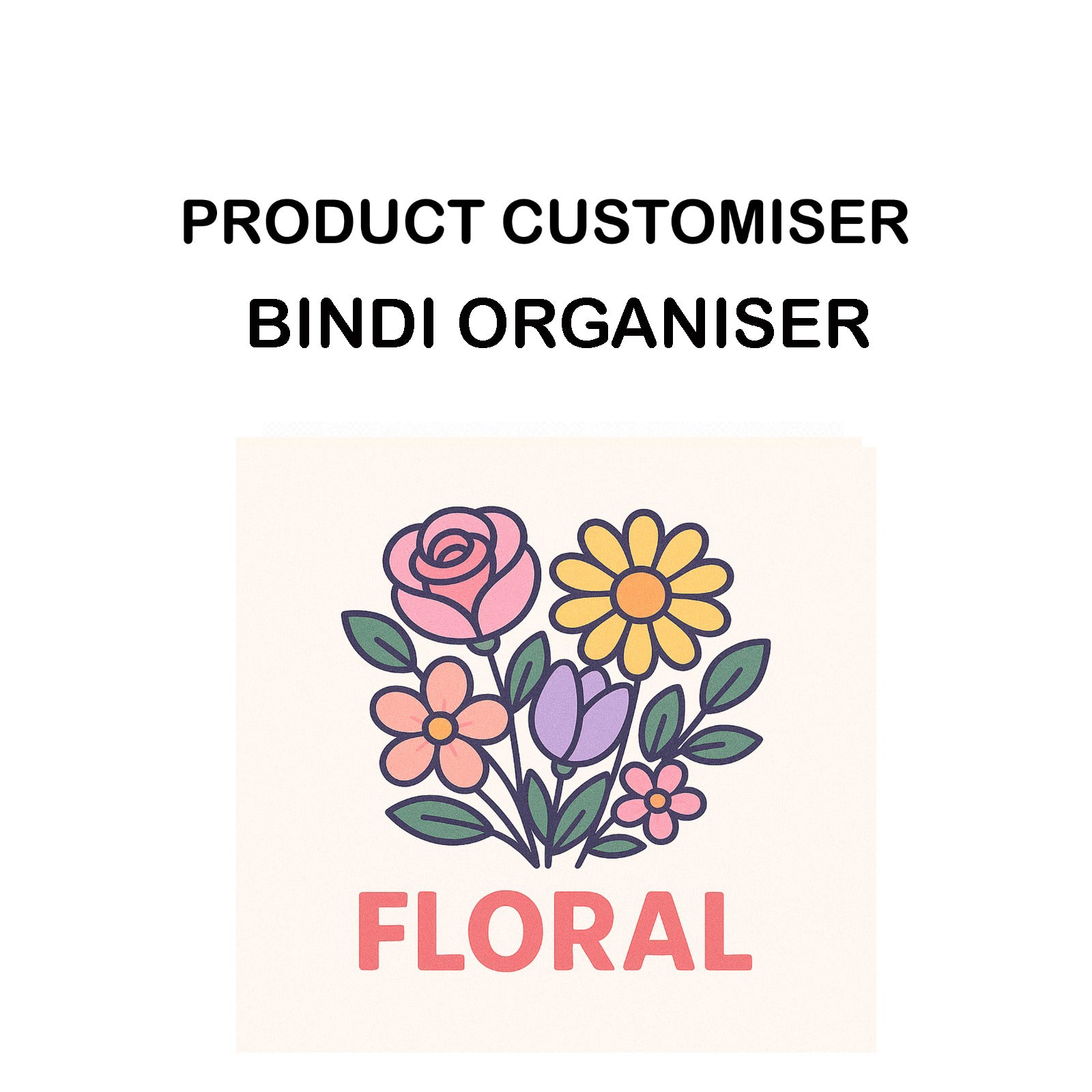 FLORAL PRINT BINDI ORGANIZER CUSTOMISER
