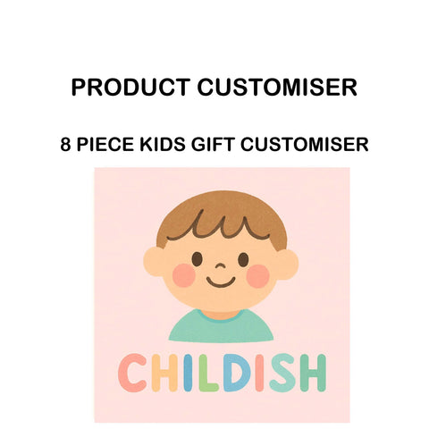 CHILDISH PRINT 8 PIECE KIDS GIFT CUSTOMISER