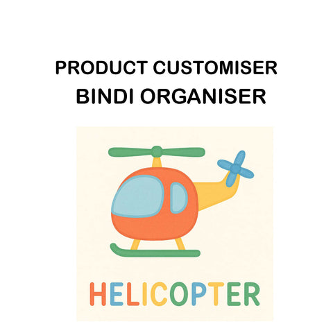 HELICOPTER PRINT BINDI ORGANIZER CUSTOMISER
