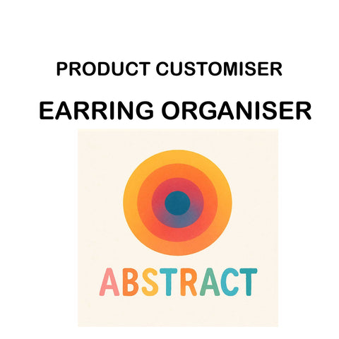 ABSTRACT PRINT EARRING ORGANIZER CUSTOMISER