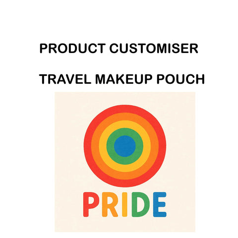 PRIDE PRINT TRAVEL MAKEUP POUCH SET CUSTOMISER