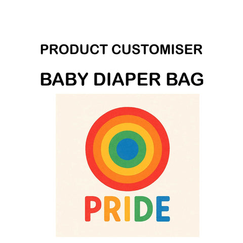 PRIDE PRINT BABY DAIPER BAG CUSTOMISER