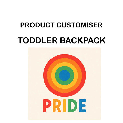 PRIDE PRINT TODDLER BACKPACK CUSTOMISER