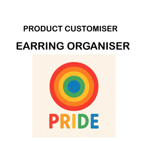 PRIDE PRINT EARRING ORGANISER CUSTOMISER