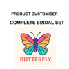 BUTTERFLY PRINT COMPLETE BIRDAL SET