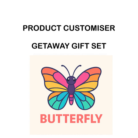 BUTTERFLY PRINT GETAWAY GIFT SET CUSTOMISER